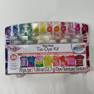 Tulip One-Step Tie-Dye Kit 12 Rainbow Colors 70 Piece Pre-filled Dye Powder